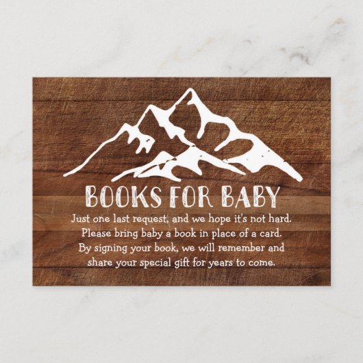 Rustic Mountain - Boeken voor Baby Insert Kaart (Voorkant)