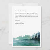 Rustic Mountain bruiloft platte foto Dank u kaart (Achterkant)