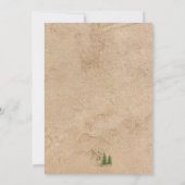 Rustic Mountain bruiloft Save the Date Invite Kaart (Achterkant)