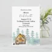 Rustic Mountain Cabin Bridal Shower Kaart (Staand voorkant)