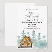 Rustic Mountain Cabin Bridal Shower Kaart (Voorkant / Achterkant)