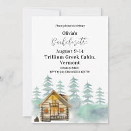 Rustic Mountain Cabin Bridal Shower Kaart