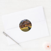 Rustic mountain cabin sticker  (Envelop)