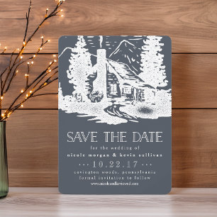 Rustic Mountain Cabin Wedding Save the Date