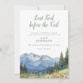 Rustic Mountain Camp Wandelen Bachelorette Weekend Kaart (Voorkant)