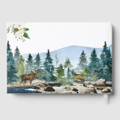 Rustic Mountain Camping Thmed Wedding Guest Book Gastenboek (Achterkant)