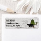 Rustic Mountain Country Beer op Birch adres Etiket (Insitu)