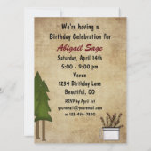 Rustic Mountain Country Moose Verjaardag Uitnodigi Kaart (Achterkant)