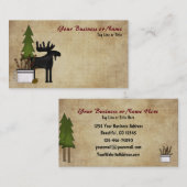 Rustic Mountain Country Moose Visitekaartje (Voorkant / Achterkant)