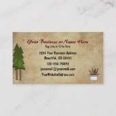 Rustic Mountain Country Moose Visitekaartje (Achterkant)