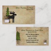 Rustic Mountain Country Moose Visitekaartje (Voorkant / Achterkant)