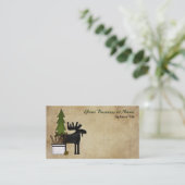 Rustic Mountain Country Moose Visitekaartje (Staand voorkant)