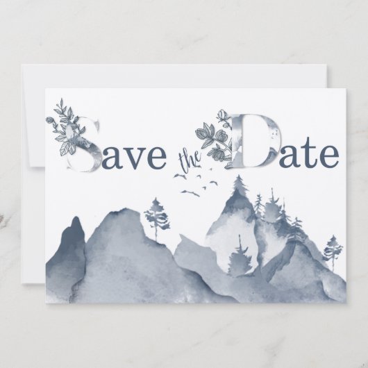 Rustic Mountain Deer Save the Date (Voorkant)