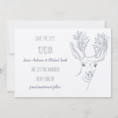 Rustic Mountain Deer Save the Date (Achterkant)