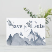 Rustic Mountain Deer Save the Date (Staand voorkant)