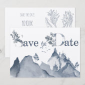 Rustic Mountain Deer Save the Date (Voorkant / Achterkant)