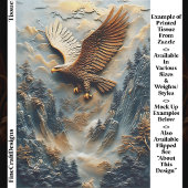 Rustic Mountain Eagle Relief Panel EH5L Decoupage Tissuepapier