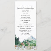 Rustic Mountain Floral | Weddenschappen-programma Programmakaart (Voorkant)