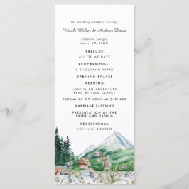 Rustic Mountain Floral | Weddenschappen-programma Programmakaart