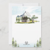 Rustic Mountain Forest Adventure Engagement Party Kaart (Achterkant)