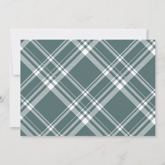 Rustic Mountain Forest Adventure Green Baby shower Kaart (Achterkant)