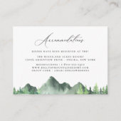 Rustic Mountain Forest bruiloftsaccommodaties Informatiekaartje (Voorkant)