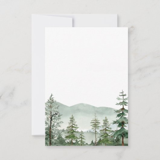 Rustic Mountain Forest Details Enclosure kaart (Achterkant)