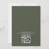 Rustic Mountain Forest Lake Budget QR Code Wedding Kaart (Achterkant)