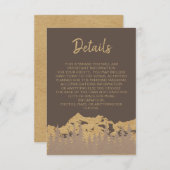 Rustic Mountain Forest Pine Trees Wedding Details Informatiekaartje (Voorkant / Achterkant)