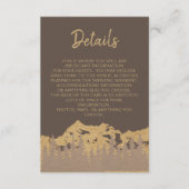 Rustic Mountain Forest Pine Trees Wedding Details Informatiekaartje (Voorkant)