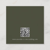 Rustic Mountain Forest QR Code Wedding Details Informatiekaartje (Achterkant)