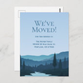 Rustic Mountain Forest Stream met pijnbomen Briefkaart (Voorkant / Achterkant)