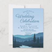 Rustic Mountain Forest Stream met pijnbomen Kaart (Voorkant)