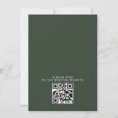 Rustic Mountain Forest Tree Budget QR Code Wedding Kaart (Achterkant)