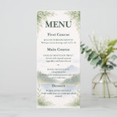 Rustic Mountain Forest Watercolor Wedding Menu (Staand voorkant)
