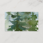 Rustic Mountain Forest Waterverf website RSVP Informatiekaartje (Achterkant)