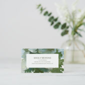 Rustic Mountain Forest Waterverf website RSVP Informatiekaartje (Staand voorkant)