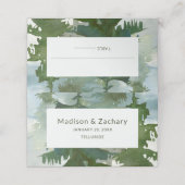 Rustic Mountain Forest Waterverf Wedding Plaatskaartje (Buitenkant ongevouwen)