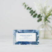 Rustic Mountain Forest Waterverf Wedding Website Informatiekaartje (Staand voorkant)