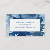 Rustic Mountain Forest Waterverf Wedding Website Informatiekaartje (Voorkant)