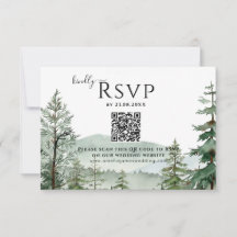 Rustic Mountain Forest Wedding QR-code