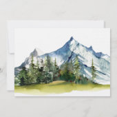 Rustic Mountain geïllustreerde bruiloft Kaart (Achterkant)