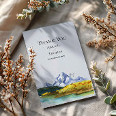 Rustic Mountain gevouwen bruiloft dank u kaart