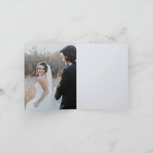 Rustic Mountain gevouwen bruiloft dank u kaart (Binnen)