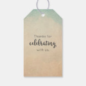 Rustic Mountain Illustration Family Reunion Bedank Cadeaulabel (Achterkant)