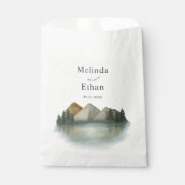 Rustic Mountain & Lake Evergreen Wedding  Bedankzakje