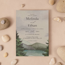 Rustic Mountain & Lake Evergreen Wedding  Kaart