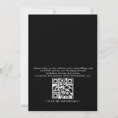 Rustic Mountain Lake Forest Budget QR Code Wedding Kaart (Achterkant)