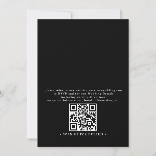 Rustic Mountain Lake Forest Budget QR Code Wedding Kaart (Achterkant)