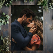 Rustic Mountain Lake Forest Fotobruiloft Save The Date